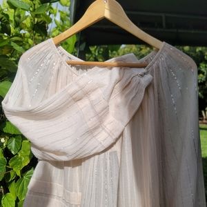 Rebecca Taylor Blouse/Top S 10 Pastel Pink Color Cotton Long Sleeves